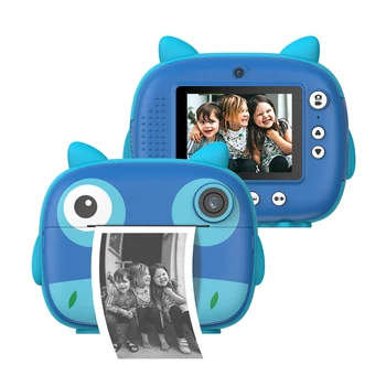 2,5 K Сладко Kids Instant Camera 12 mp детски цифров фотоапарат Детска помещение миг печат с 3 ролята на хартия 32 GB TF карта е с Цветна дръжка