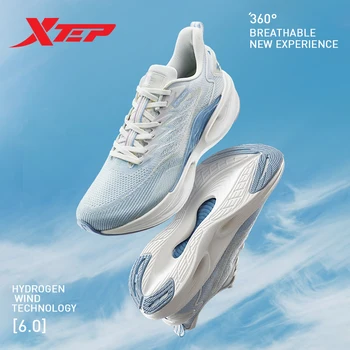 Xtep X-FLOW 6.0 Маратонки За бягане за Мъже Амортизационен Спортни обувки, Мъжки Ежедневни Обувки Flyknit под формата на Чорапи 877119110002