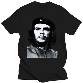 Бяло-сива тениска в ретро стил с Ернесто Че Геварой, реколта политическа революция в Куба (2)