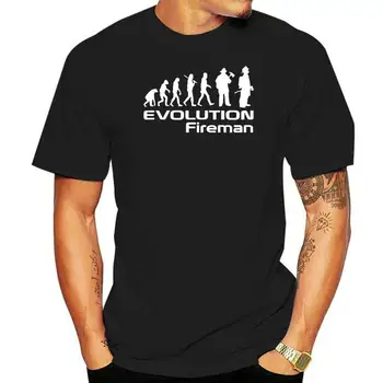 Еволюцията Подарък тениски Пожарникар Размер тениски Пожарникар S-XXxl