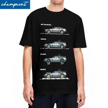 Мъже, Жени Обичат Тениски DeLorean DMC Car Back to the Future, Дрехи от 100% Памук, Ежедневни Тениски с къс ръкав и Кръгло деколте, Уникални тениски