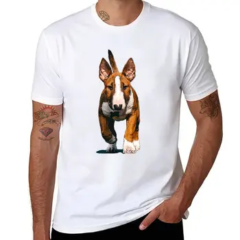 Нов английски териер, сладка тениска с кученце бик, сладък потник, тениска с графики, спортни ризи, мъжки