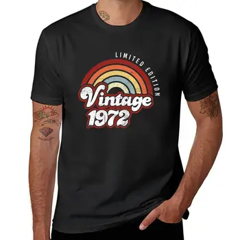 Нова реколта 1972 49 години 49th Birthday Limited Тениска оверсайз тениска за момчета с домашен любимец принтом забавни тениски за мъже