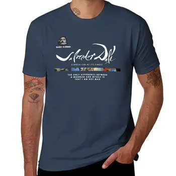Нова тениска Salvador Dali Tyography, тениска с къс ръкав, великолепна тениска, тениски по поръчка, мъжки дрехи