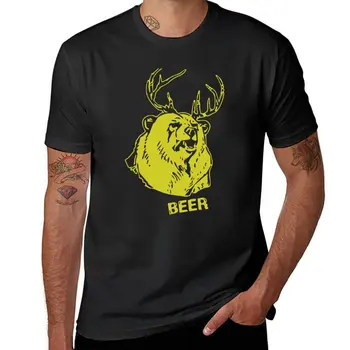 Нова тениска Мак Bear Plus Deer, блуза, тениска нова версия, скъпа дрехи, мъжки обикновена тениска