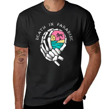 Нова тениска на Death in Paradise, тениска с домашен любимец принтом за момчета, дрехи от аниме, тениска за момче, мъжки памучни ризи
