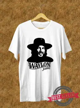 Популярната мъжка тениска The Waylon Jennings, бяла тениска, ретро подарък за мъже и жени