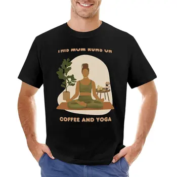 Тази майка използва тениска за кафе и йога, быстросохнущую тениски, мъжки тениски, голям и висок размер