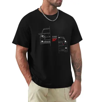 Тениска Ford Fiesta ST, черна тениска, тениска за момче, мъжки ризи с графичен дизайн