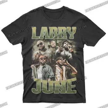 Тениска Larry June унисекс тениска Larry June, органични риза Larry June, зелено-оранжева риза Larry June