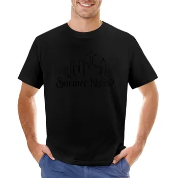 Тениска Sherry, Найлс from Frasier, черна тениска, спортна риза, мъжки ризи с графичен дизайн, големи и по-висока