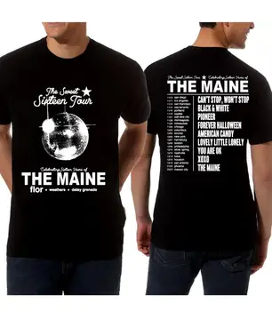 Тениска The Maine Tour Hoody Sweet 16 Tour 2023 Тениска за фенове на групата The Maine на Живо риза The Maine 2023 Тениска Maine В подарък