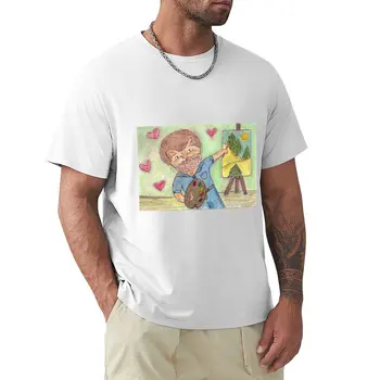Тениска Боб Paws and his happy trees, эстетичная дрехи, летен топ, тениски оверсайз за мъже