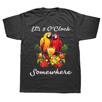 Тениска с папагала, какаду, една вълнообразна попугайчиком, подаръци за влюбени, на мен просто ми харесват тениски с птици, Лятна графична градинска дрехи с къс ръкав