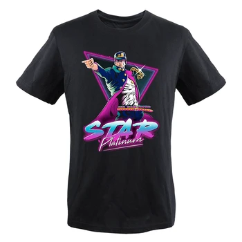 Тениска с японското аниме Jojo Bizarre Adventure, мъжки летни блузи Jotaro, Забавна мультяшная тениска, Нови тениски големи размери, дишащи дрехи