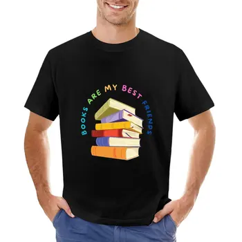 Тениски Books Are My Best Friends Forever, тениски с котки за момчетата, бели ризи, ризи с къс ръкав за мъже
